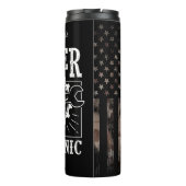 Super Mechanic Camouflage Amerikaanse vlag Thermosbeker (Achterkant)