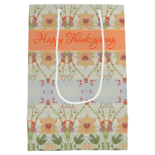 Super  Medium Thanksgiving Gift Bag Medium Cadeauzakje (Achterkant)
