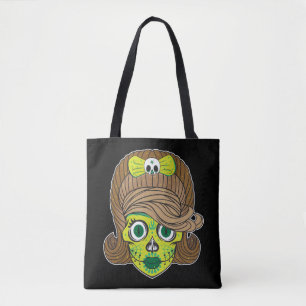 Super Meisjesachtige Suiker Schedel Illustratie Ku Tote Bag