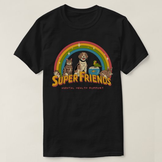Super Mental Health Friends T-shirt (Design voorkant)