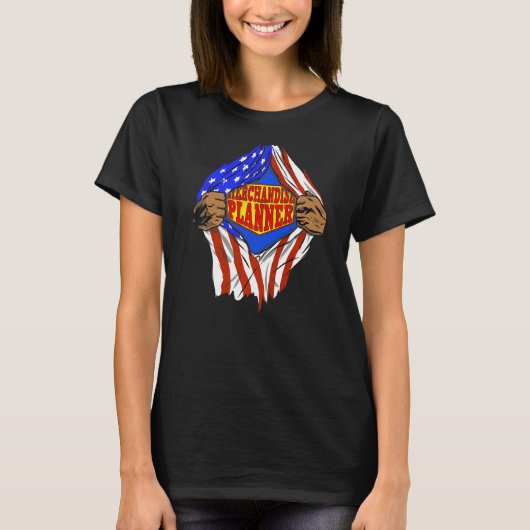 Super Merchandise Planner Hero Job T-shirt (Voorkant)