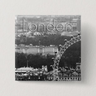 Super. Millennium Wheel London Vierkante Button 5,1 Cm