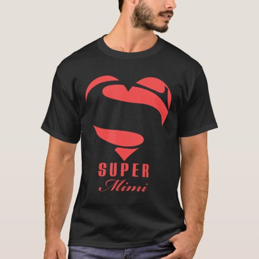 Super Mimi Superheld T Shirt Gift moeder vader Da (Voorkant)
