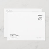 Super Minimalist White Save the Date Briefkaart (Voorkant / Achterkant)