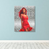 Super Model Canvasprint Canvas Afdruk (Insitu (Houten vloer))