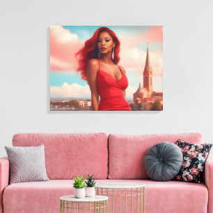 Super Model Canvasprint op Spanning Canvas Afdruk