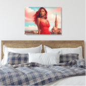 Super Model Canvasprint op Spanraam Canvas Afdruk (Insitu (Slaapkamer))