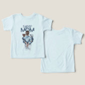 Super Moeder Blauwe Waterverf Moeder en Kinderen K (Ontwerp Voorkant & Achterkant)