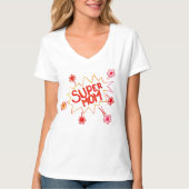 Super Moeder Bloem Comic Bubbel Tekening Moeder T-shirt (Voorkant)