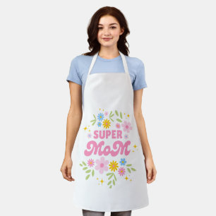 Super Moeder Bloemenschort - Kleurrijke Moederdag Schort
