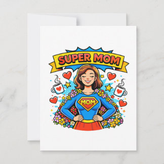 Super Moeder: De Bloemige Superheldin Kaart
