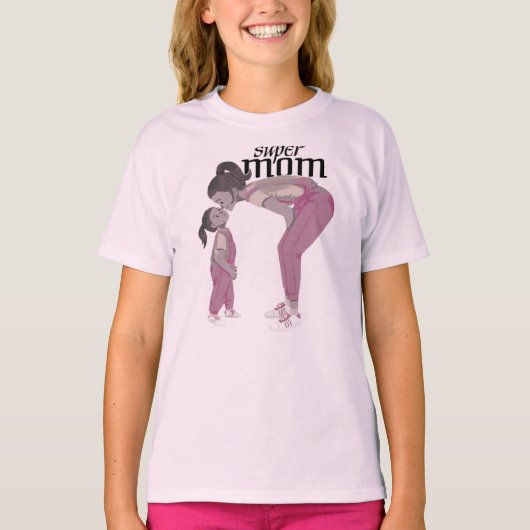 Super Moeder & Dochter Liefde T-shirt (Voorkant)