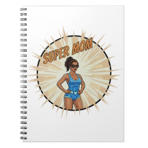 Super Moeder Held Comic Boek Stijl Moederdag Cadea Notitieboek