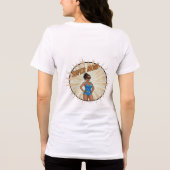 Super Moeder Held Comic Boek Stijl Moederdag Cadea Tri-Blend Shirt (Achterkant)