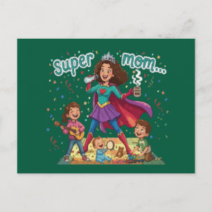 Super Moeder Held - Moederdag Viering Briefkaart
