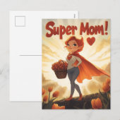 Super Moeder Illustratie Feestdagenkaart (Voorkant / Achterkant)