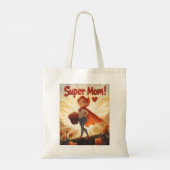 Super Moeder Illustratie Tote Bag (Achterkant)