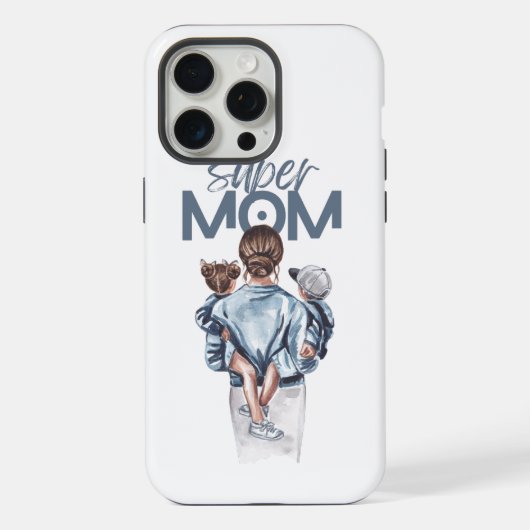 super moeder iPhone hoesje (Achterkant)