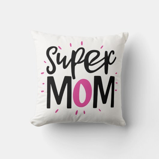 Super Moeder Kussensloop – Knuffel Moeder Cadeau Kussen (Voorkant)