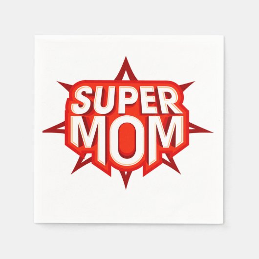 Super Moeder Logo Servetten (Voorkant)