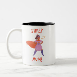 Super Moeder Machtige Superheld Moeder Cadeau Koff Tweekleurige Koffiemok