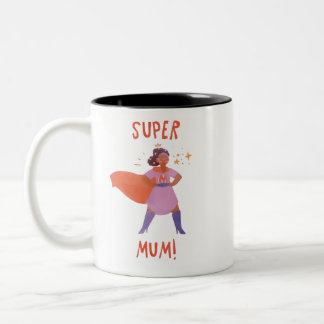 Super Moeder Machtige Superheld Moeder Cadeau Koff Tweekleurige Koffiemok