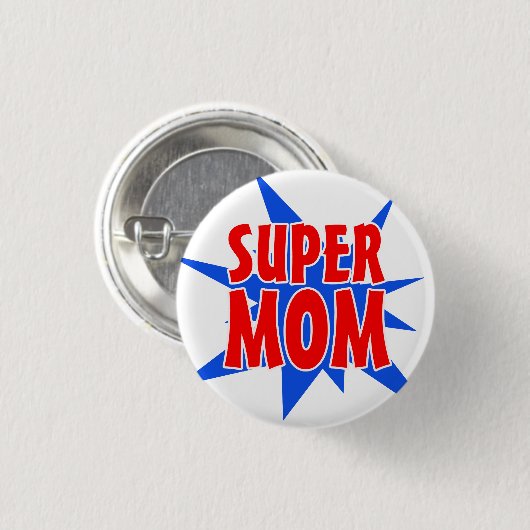 Super Moeder Moederdag Button (Voorkant /achterkant)