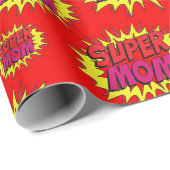 Super Moeder op Rood Cadeaupapier (Rol Hoek)