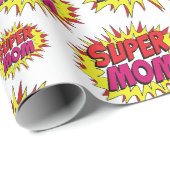 Super Moeder op Wit Cadeaupapier (Rol Hoek)