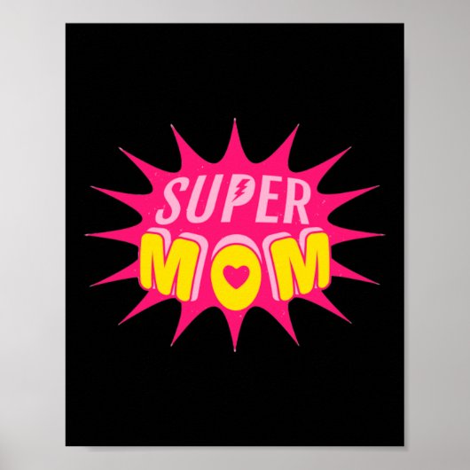 Super Moeder Power Comic Stijl Poster (Voorkant)