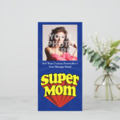 Super Moeder Rood/Geel/Blauw Superheld Moederdag (Staand voorkant)