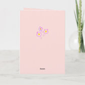 Super Moeder Roze Neon Bloem Stripspraatwolk Kaart (Achterkant)