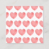 Super Moeder tekst in roze hart, moederdag ontwerp Vierkante Visitekaartje (Achterkant)