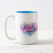 Super Moeder Tweekleurige Koffiemok (Links)