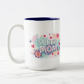 Super Moeder Tweekleurige Koffiemok (Links)