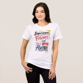Super Moeder – Voor Altijd & Eeuwig Tri-Blend Shirt (Voorkant volledig)