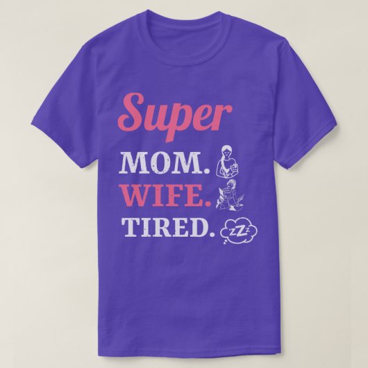 Super Moeder Vrouw Moe 1 T-shirt (Design voorkant)