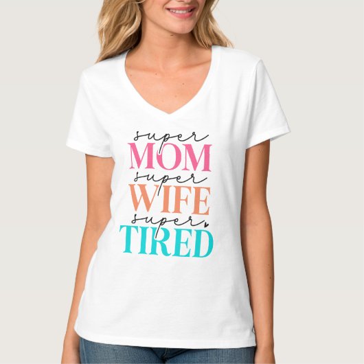 Super Moeder Vrouw Moe Vrouwen T-Shirt (Voorkant)