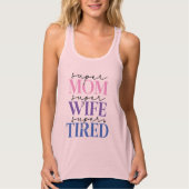 Super Moeder Vrouw Vermoeid Vrouwen Tanktop (Voorkant)
