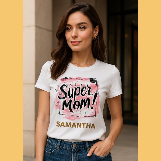 Super Moeder Waterverf & Schets – Beste Moederdag  T-shirt