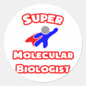 Super Moleculair Bioloog Ronde Sticker (Voorkant)