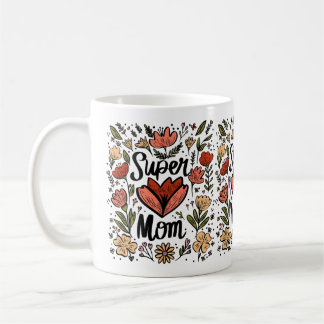 Super Mom Bloemen Mok