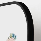 Super Mom Bloemen Tekstontwerp Pickleball Paddle (Links Detail)