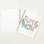 Super Mom Bloemen Tekstontwerp Planner (Display)