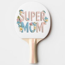 Super Mom Bloemen Tekstontwerp