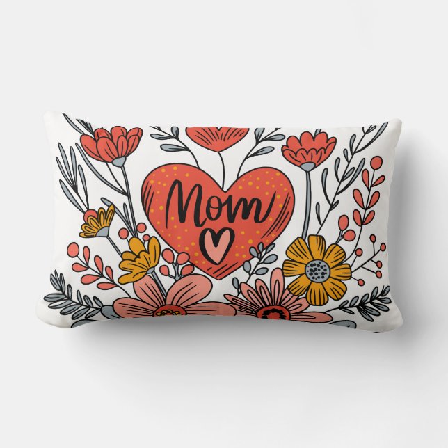 Super Mom Bloemenkussen Kussen (Voorkant)