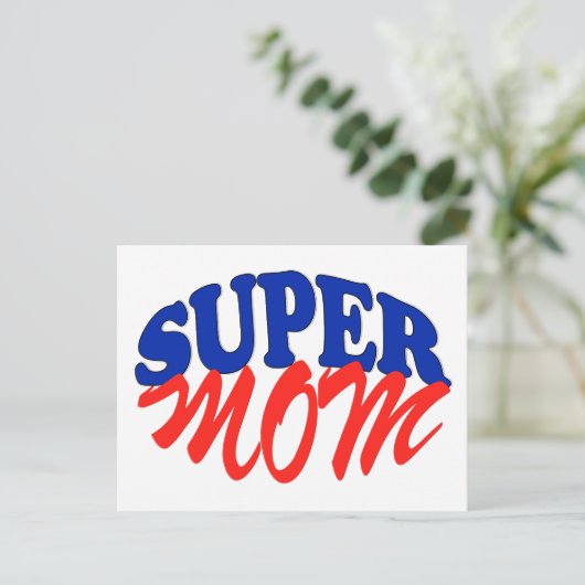 SUPER MOM BRIEFKAART (Staand voorkant)