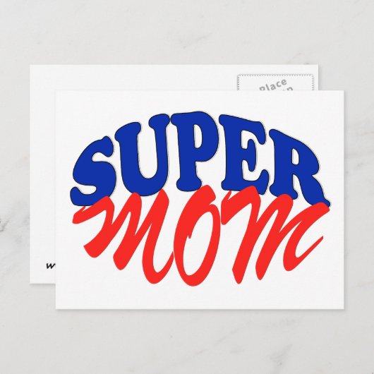 SUPER MOM BRIEFKAART (Voorkant / Achterkant)