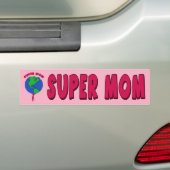 SUPER MOM-BUMPERSTICKER BUMPERSTICKER (Op auto)