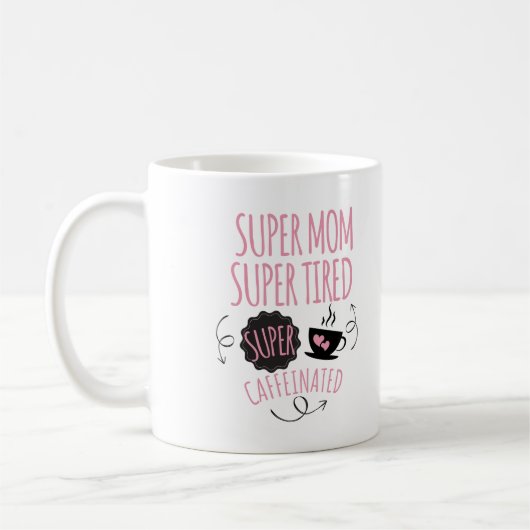 Super Mom Coffee Mok – Leuk & Stijlvol Cadeau (Links)